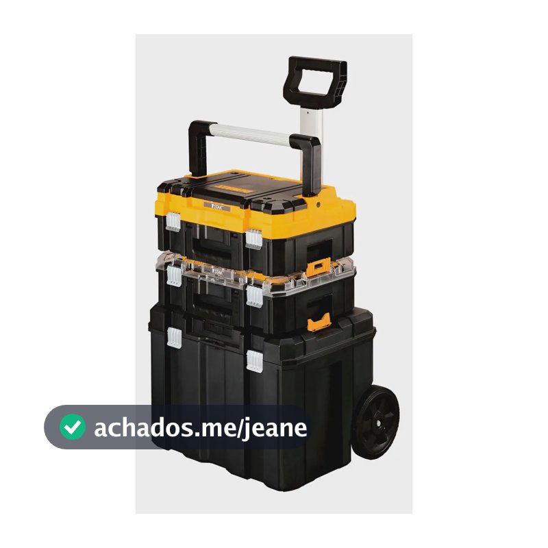 Caixa de ferramentas Dewalt Tstak Dwst60404, 3 peças, amarela