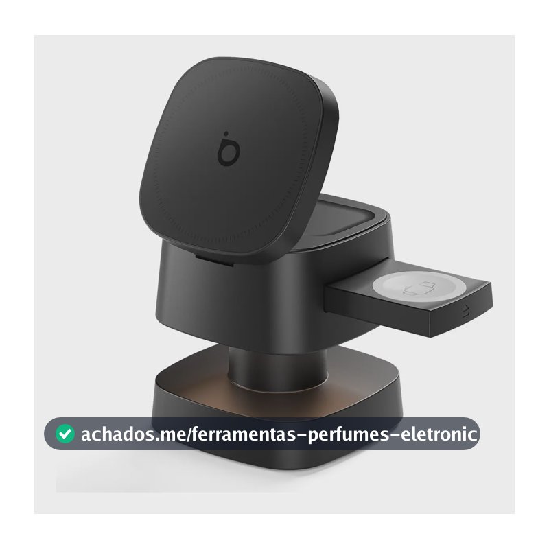 Carregador 4em1 Sem Fio Stands Luz MagnéticaCarregador Indução Dock Magsafe iPhone, AirPods,Xiaomi,Watch, iPhone17 Basike Estação De Carregamento Portátil Com Luz Noturna,carregador motorola
