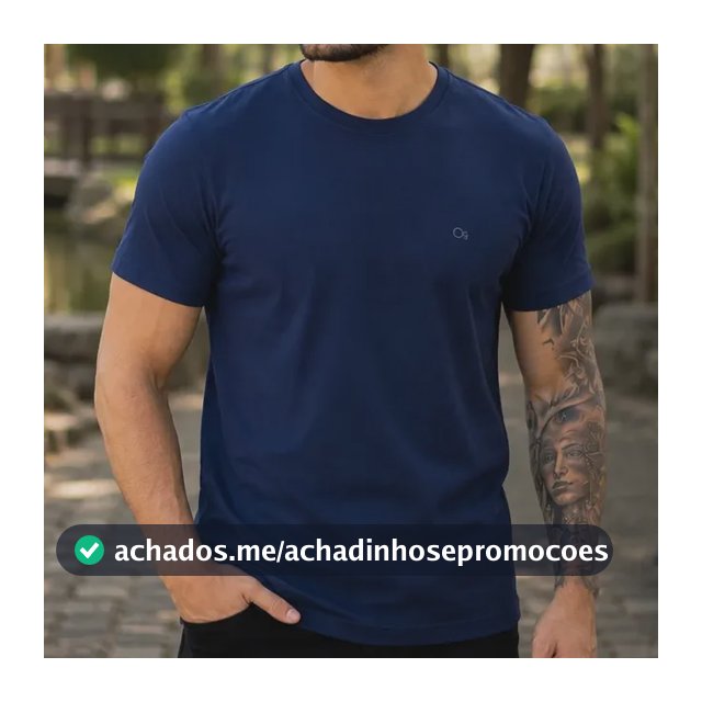Camiseta Masculina Básica Slim Algodão - Várias Cores Ogochi