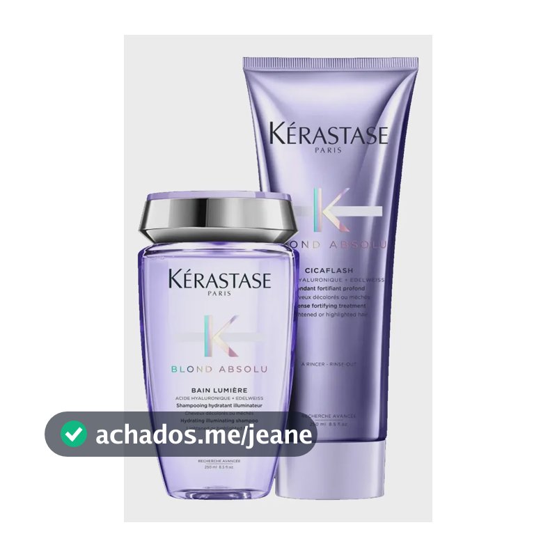 Blond Absolu Bain Lumière Shampoo 250ml + Cicaflash Fondant Condicionador 200ml Kit Blonde Kérastase