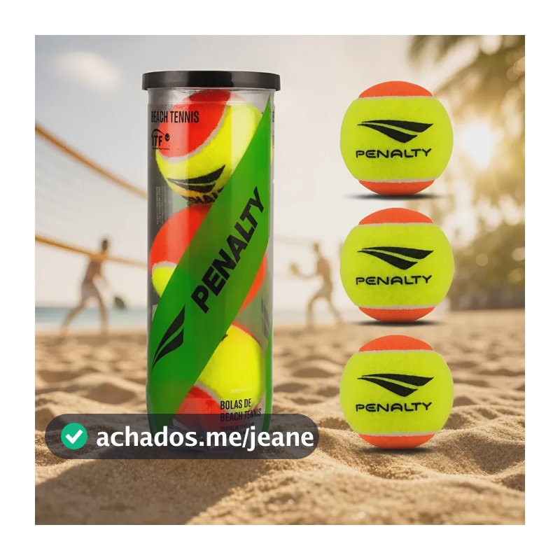 Kit 3 Bolinhas Beach Tennis Penalty Xxii Tubo Pressurizado Amarelo