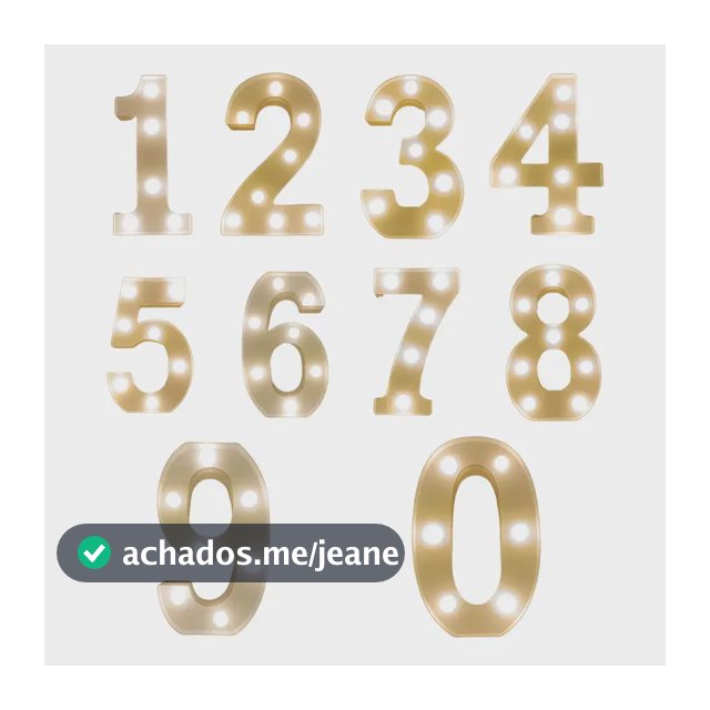 Luminária Led 3d Números Branca/quente 22 Cm Decoração Festa