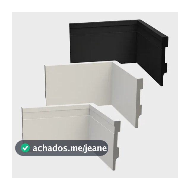 20 Metros De Rodapé Poliestireno 10cm Kit 10 Barras