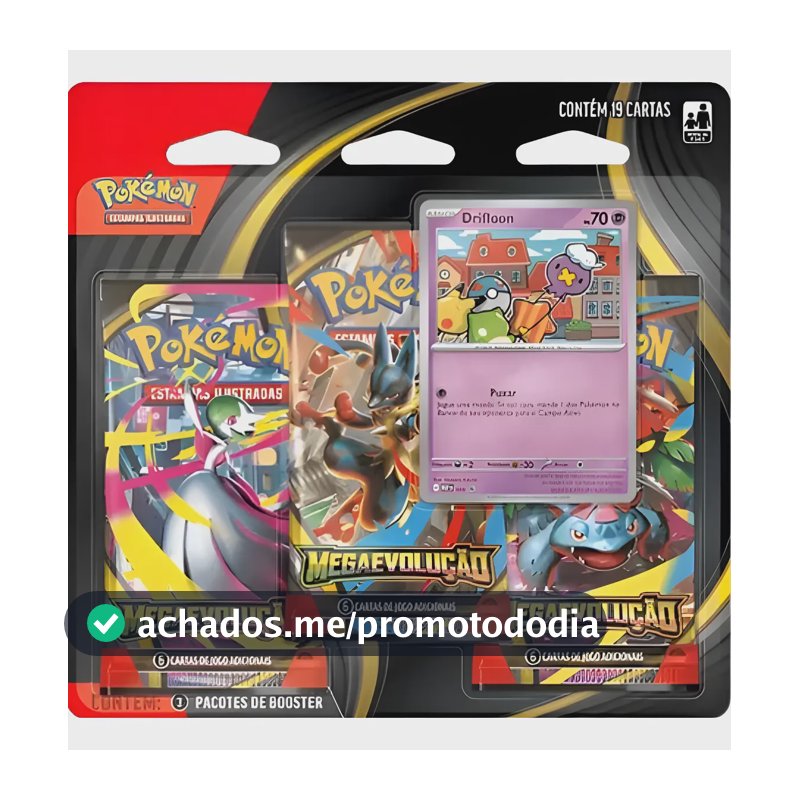 Pokemon Cartas TCG Megaevolução Blister Triplo Drifloon