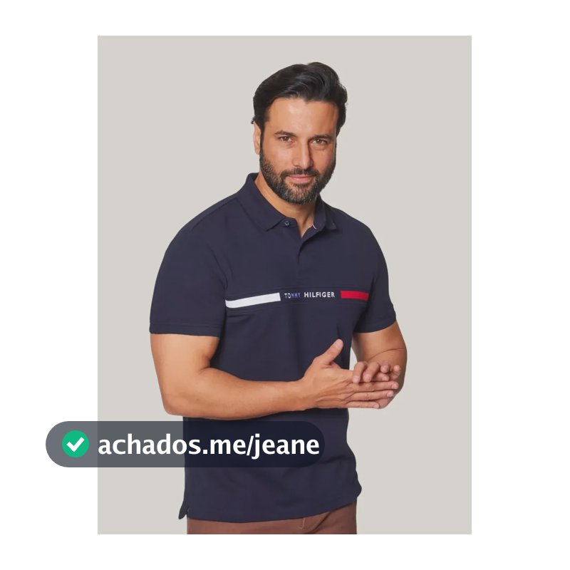 Camiseta Polo Tommy Hilfiger Masculino Thmw0mw38130thdw5g Desert Sky Liso Gg