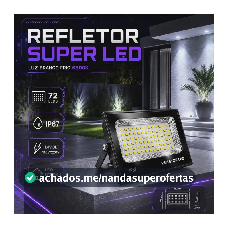 Kit 4 Refletores LED 400W Blackone Bivolt IP67 Branco Frio 6500K Externo