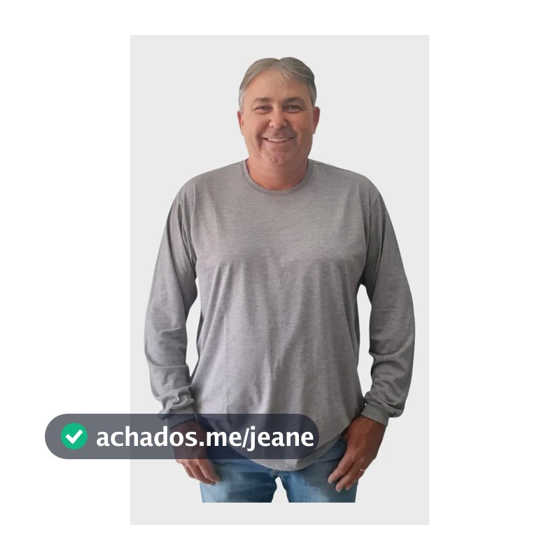 Camiseta Manga Longa Malha Fria Trabalho Dia A  Dia Cinza Mescla Liso Gg