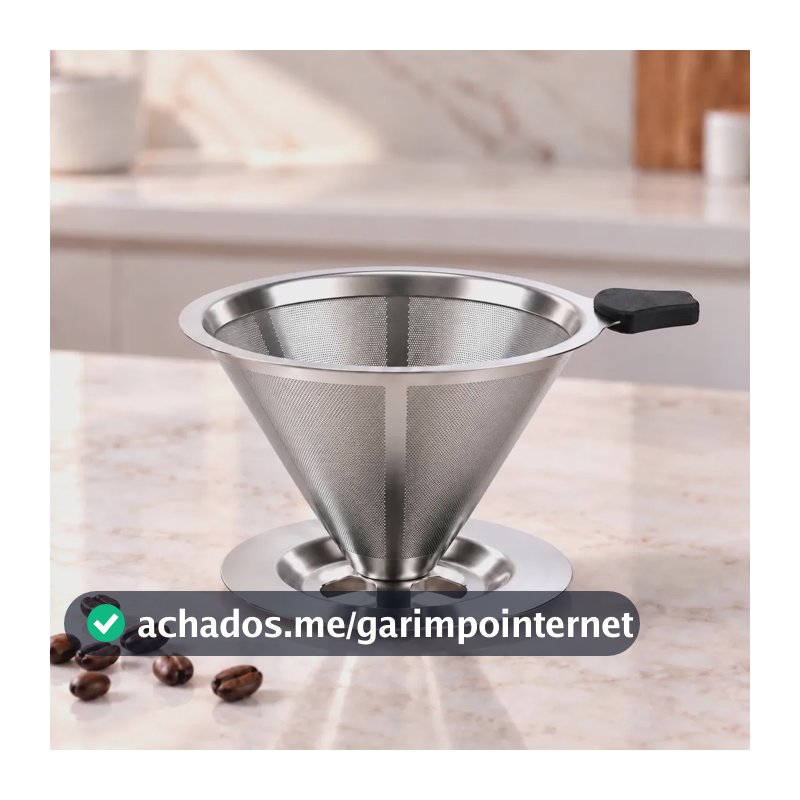 Coador De Café Inox 103 Filtro Reutilizável Aço Inoxidável Sem Papel Passador De Café Peneira Fácil De Lavar Ecológico Para Café Tradicional