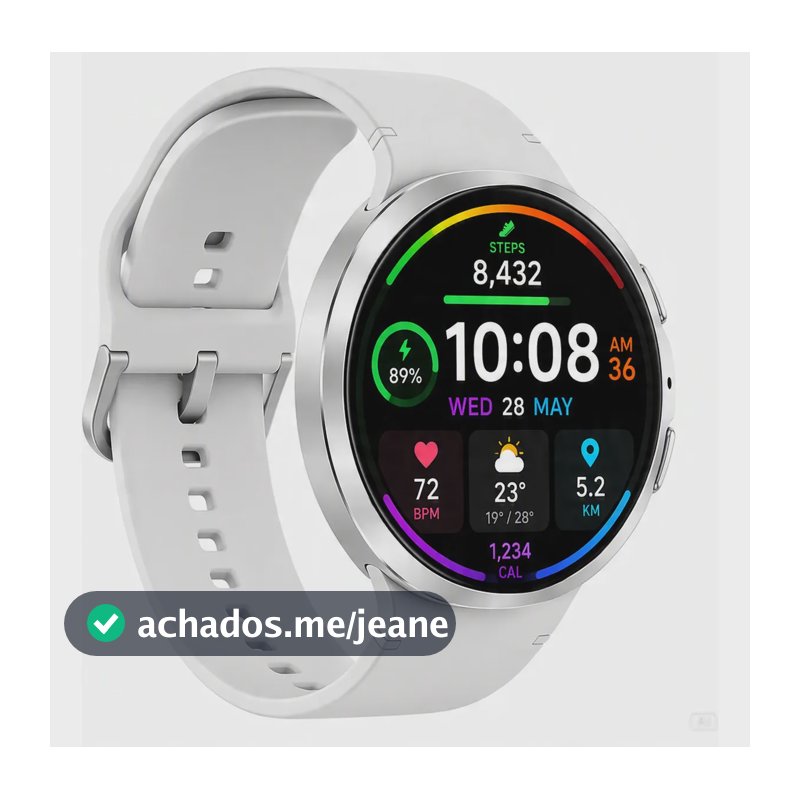 Smartwatch Redondo 8 Pro Modelo 2026 Integrado Gps Whatsapp Prateado Branco