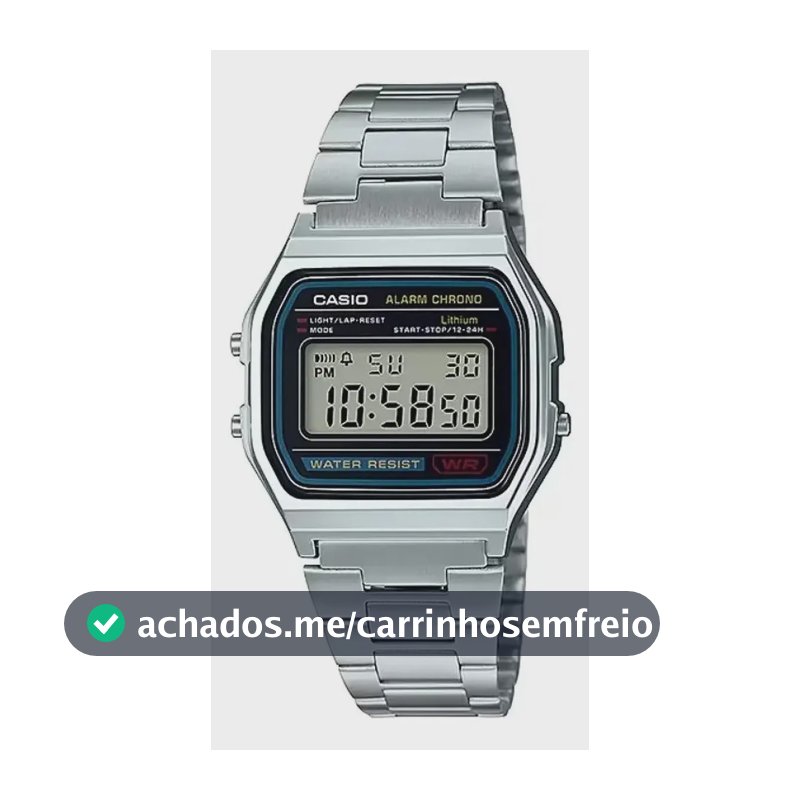 Relógio Casio Digital Vintage Prata Unissex Original Barato Prata