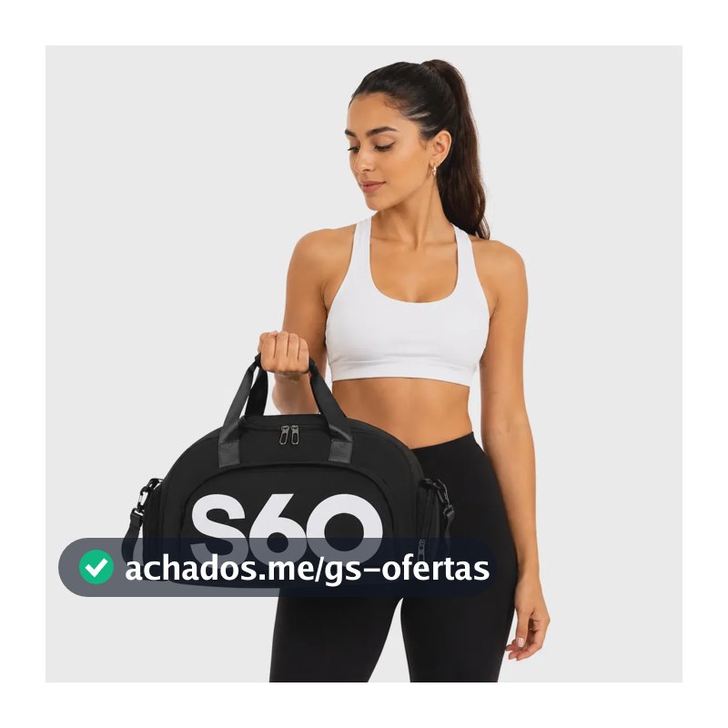 Bolsa Academia Transversal Fitness Esporte Viagem Impermeável Mochila Cor Preta
