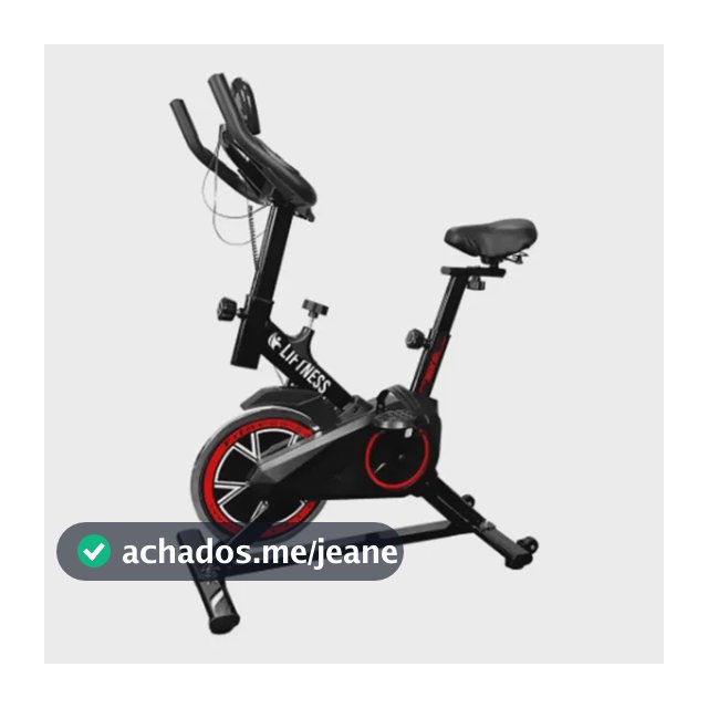 Liftness Bicicleta Ergométrica Fitness SP50PTVM Para Cardio E Musculação Academia Com Base Cor Preto E Vermelho