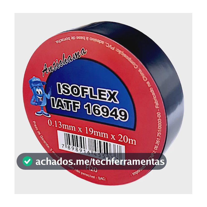 Isoflex fita isolante anti chama 19mmx20m 10 unidades