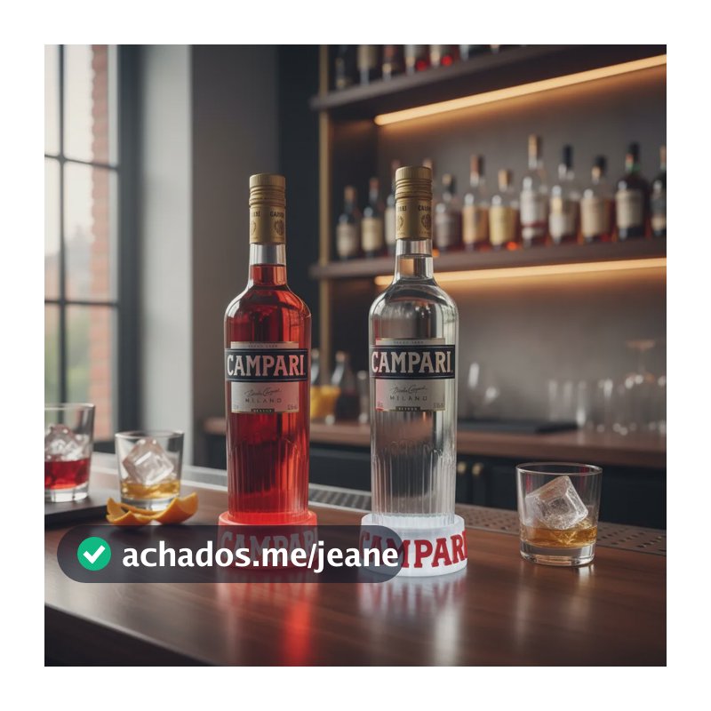 Base Led Para Garrafa Campari Bar Decoração Vermelho