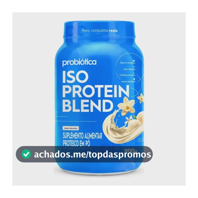 Whey Protein Probiótica Iso Blend Em Pó Sabor Baunilha X 900g