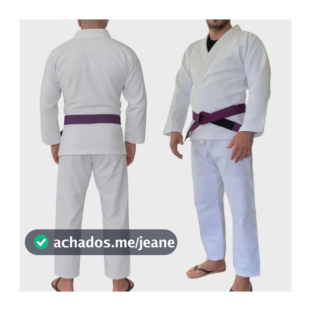 Kimono Jiu-Jitsu Trançado Hunter Esportes para Adulto Branco A3