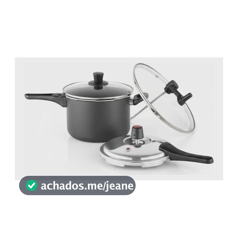 Jogo De Panela Antiaderente 3 Em 1 Funcional Pressão Pipoca Grafite