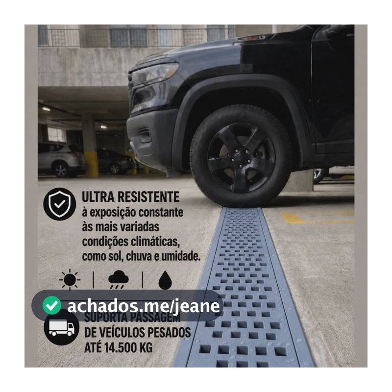 Ralo Linear Grelha 10x100 Coleta Água Pluvial (2 Pçs 50cm)