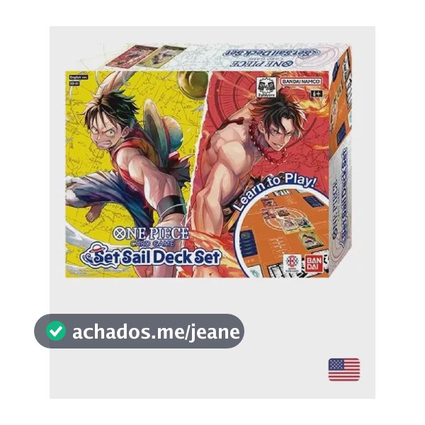 Set Sail Deck Set - Kit Inicial One Piece Card Game Set Sd01 Inglês