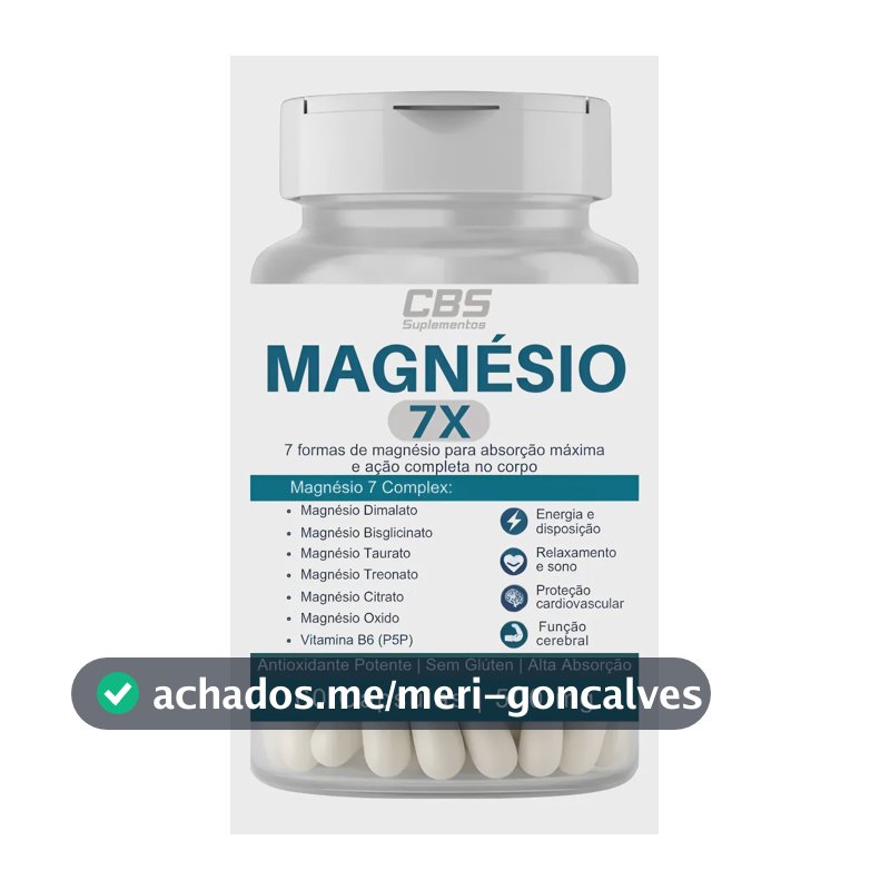 1x Magnésio 7x Suplemento Sono Profundo 60 Caps Sem Sabor | Envio Em 24h