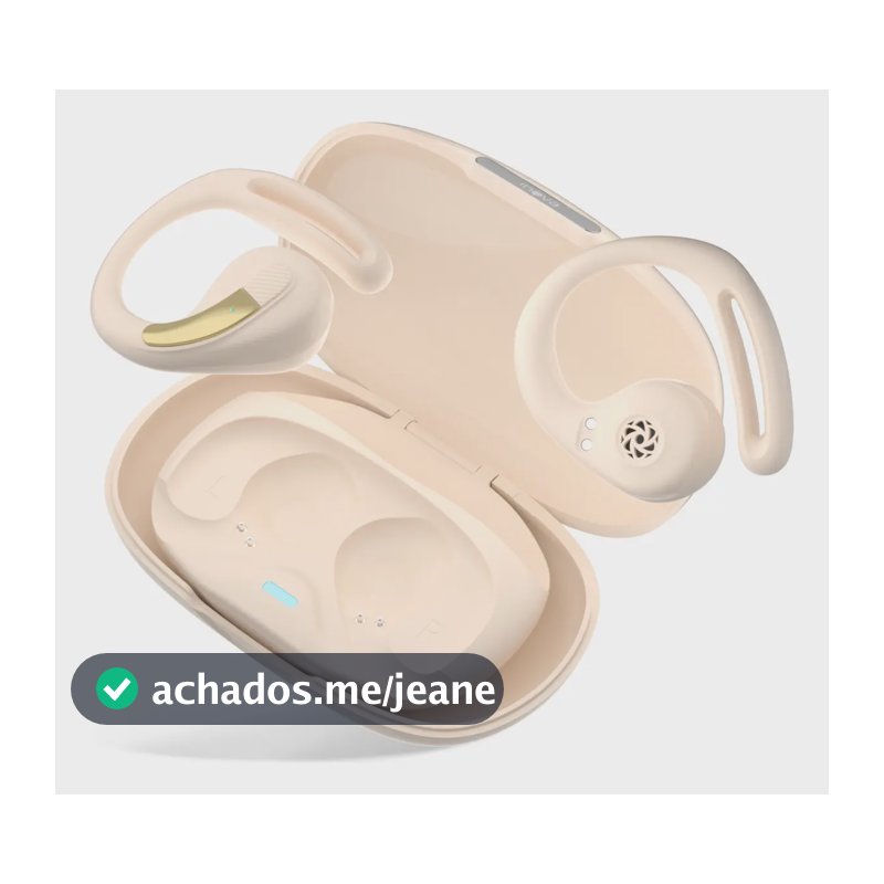 Fone de Ouvido Inova TWS Bluetooth 5.4 Sport Branco Com Gancho e IPX5