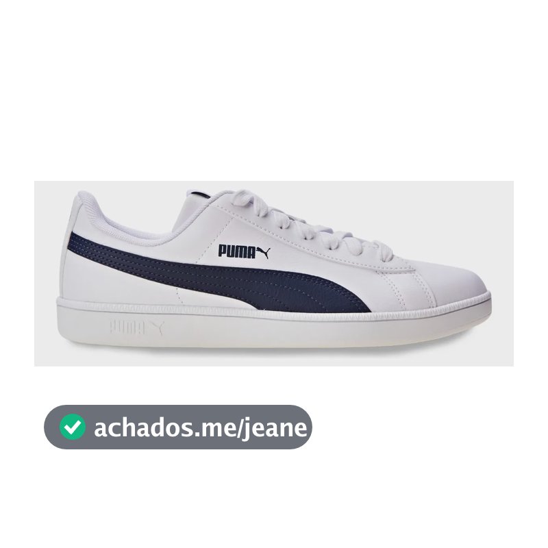 Tênis Casual Masculino E Feminino Up Puma Branco Azul-escuro Geométrico 39 Br