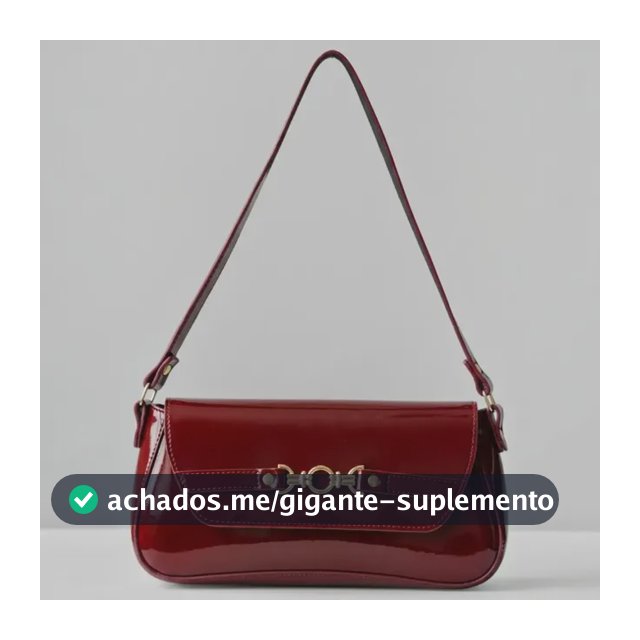 Bolsa De Ombro Baguete Tiracolo Média Feminina Casual Cor Vermelho Sangue