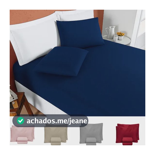Kit Jogo Lençol Casal Elástico E Fronhas 3pçs 400 Fios Hotel