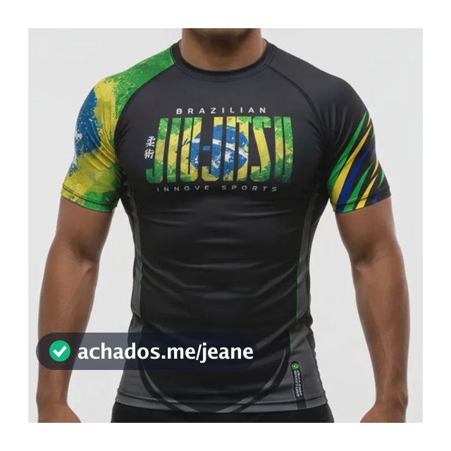 Camisa Rash Guard Manga Curta Jiu-jitsu Brazilian
