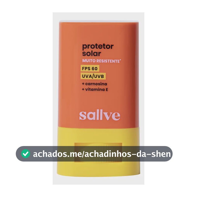 Protetor Solar Bastão FPS 60 Sallve 15g