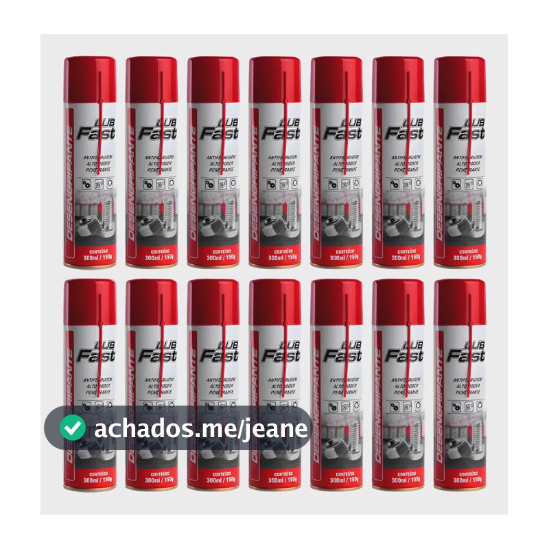 Kit 14un Lubfast Óleo Protetivo Desengripante 300ml Vermelho