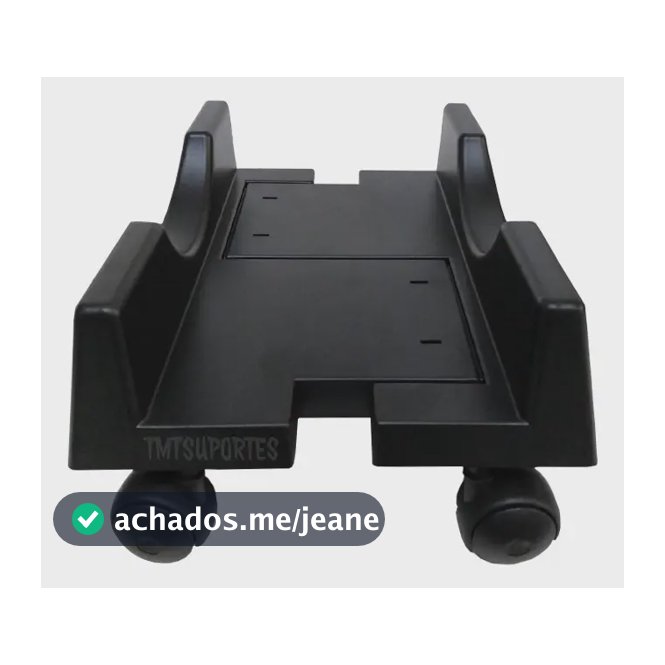 Suporte De Gabinete Cpu Carrinho Ajustável Com Rodinha Tmt Cor Preto