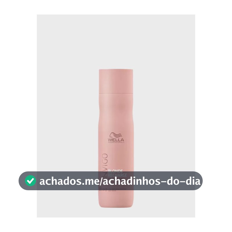 Invigo Blonde Recharge Shampoo Desamarelador 250ml Cabelos Loiros Radiantes Com Um Tom Frio e Platinado Wella Profissional