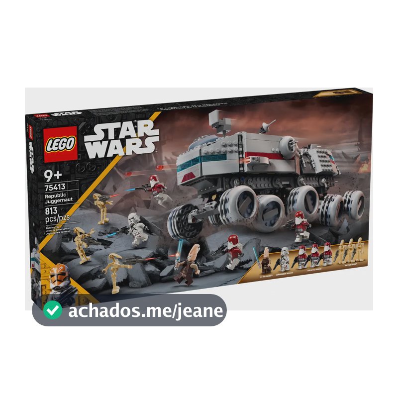 Conjunto de construção star Wars Guerra Dos Clones juggernaut República 75413 com 813 Peças Lego