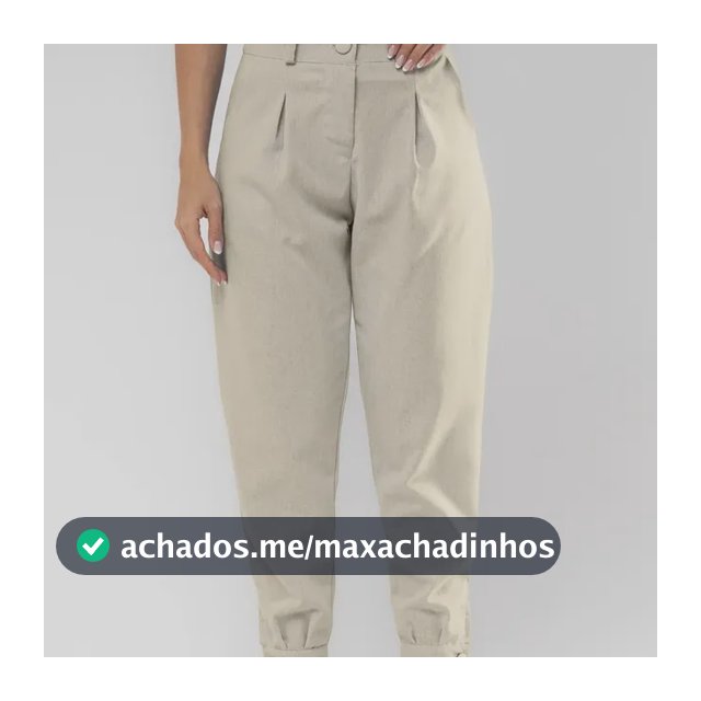 Calça Alfaiataria Linhão Com Botões Feminina Moda Lançamento