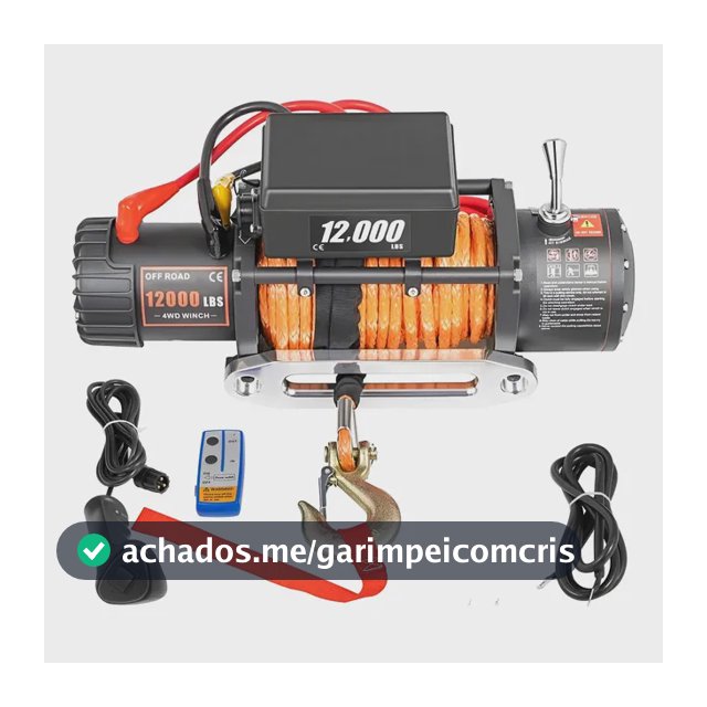 Guincho Elétrico 12000 Lbs Cabo De Kevlar Winch 2 Controles