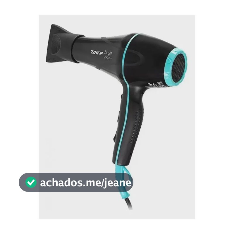 Secador De Cabelo Stylle Profissional Motor Ac 2000w Taiff Cor Preto