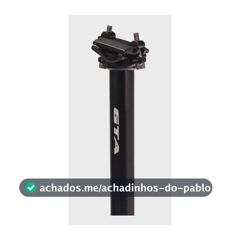 Canote Selim 27.2mm X 400mm Alumínio Forjado Preto Bicicleta Preto