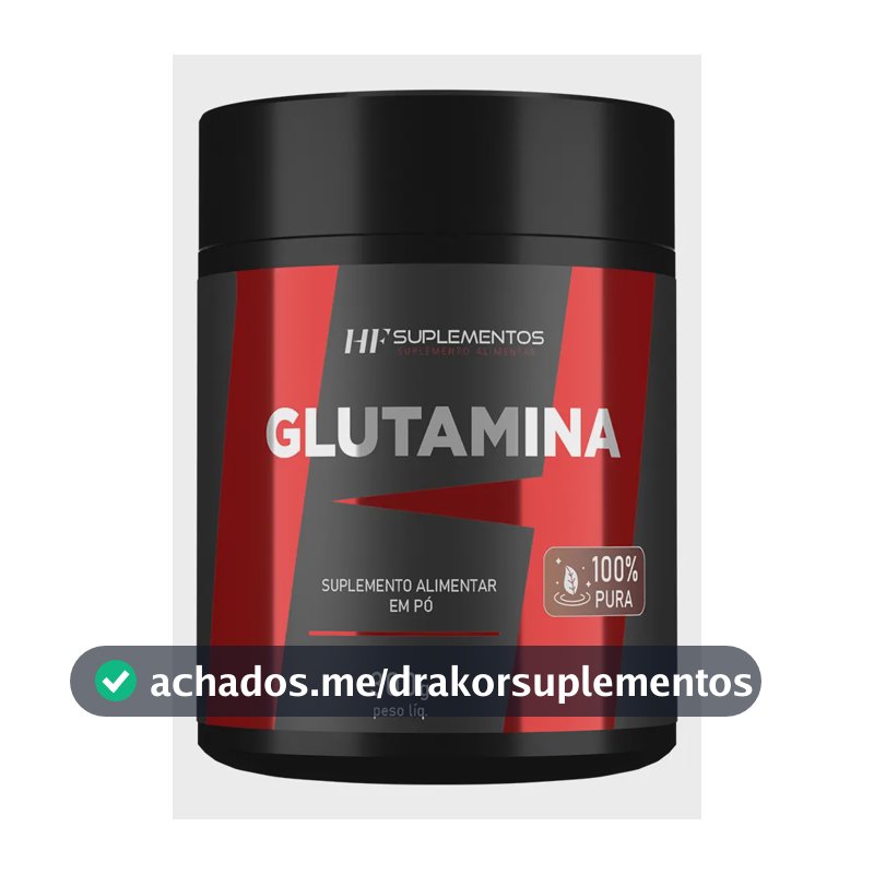 Glutamina 300g Hf Suplementos Sem Sabor