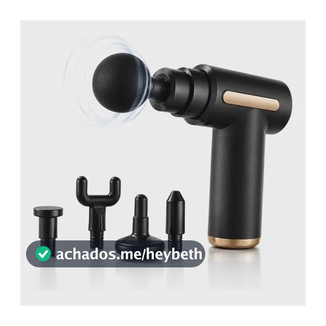 Massageador Pistola Elétrica Profissional Muscular Portátil 127/220v Preto