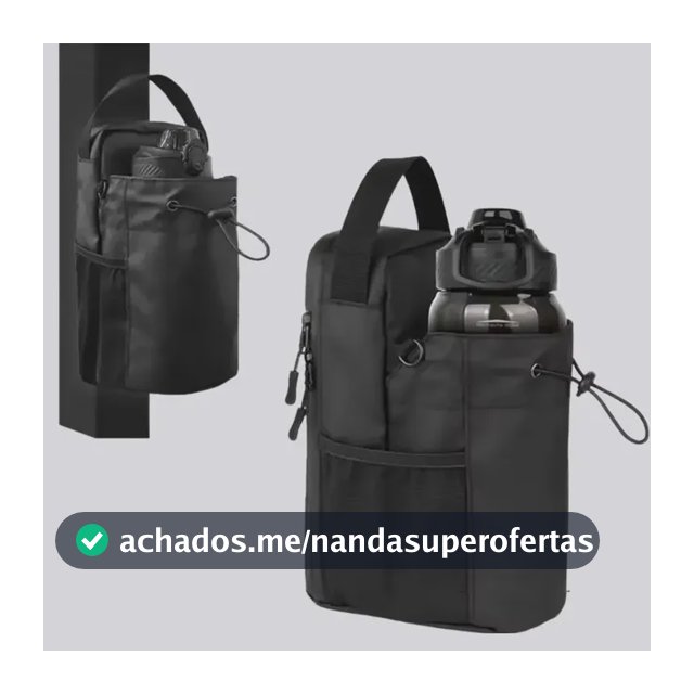Bag Magnética Para Garrafas Bolsa De Academia Cor Preta Liso