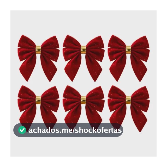 Enfeite De Natal Laço Vermelho Com Glitter 5,5cm 36 Unidades Vermelho