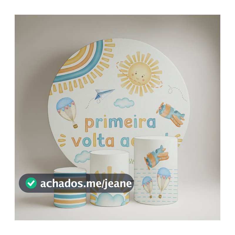 Kit Painel 1,5 M + Trio Capa Cilindro Primeira Volta Ao Sol