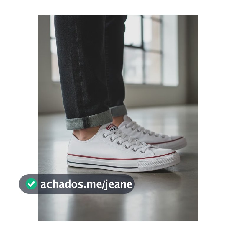 Tênis Chuck Taylor Cano Curto All Star Converse Branco/branco/marinho Liso 36 Br
