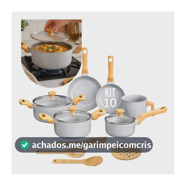 Jogo De Panelas Mimo Style Cerâmica Indução 10 Peças Grafite