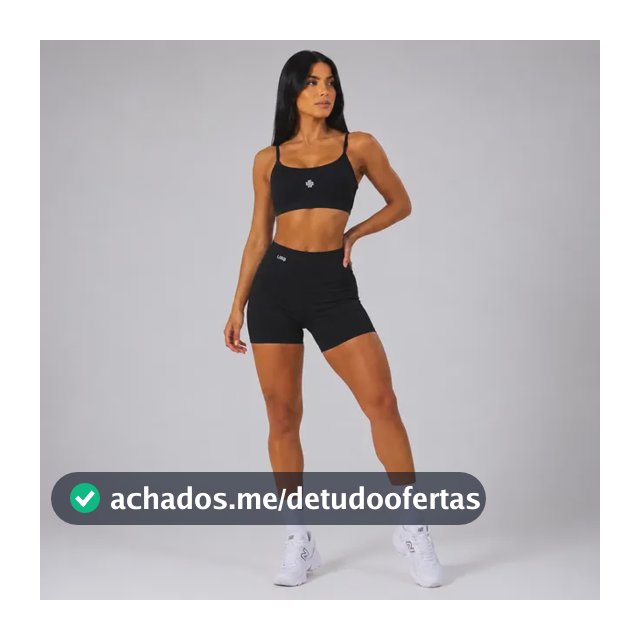 Conjunto Bermuda Feminina Suplex Cos Alto + Top Academia