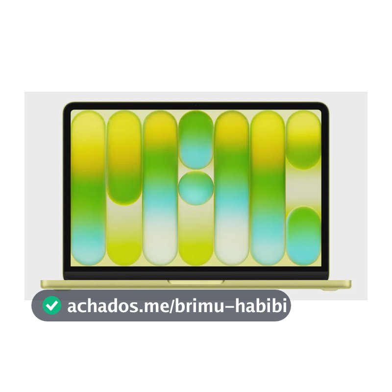 MacBook Neo de 13 polegadas: Chip A18 Pro, CPU de 6 núcleos, GPU de 5 núcleos, 512GB Touch ID- Amarelo-cítrico - Distribuidor Autorizado