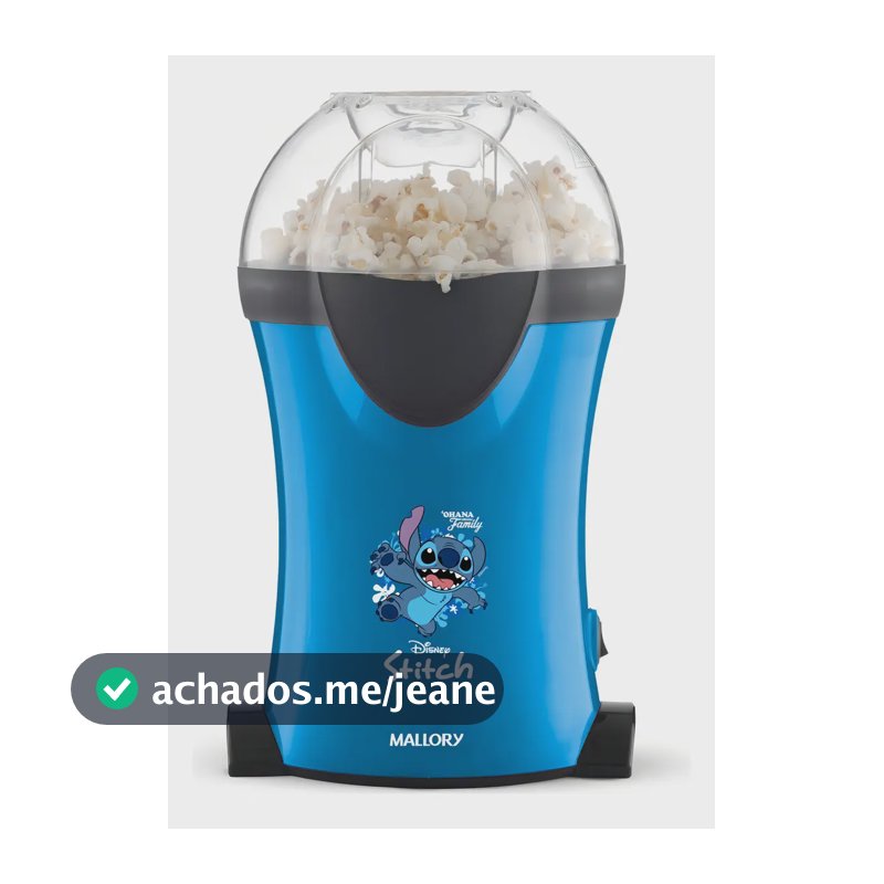 Pipoqueira Elétrica Mallory Stitch Azul -