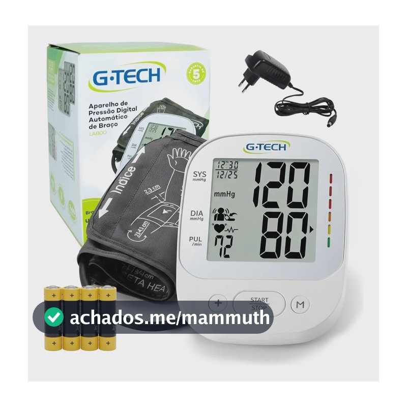 Medidor De Pressão Arterial Digital De Braço Portátil G-tech Medidor La800