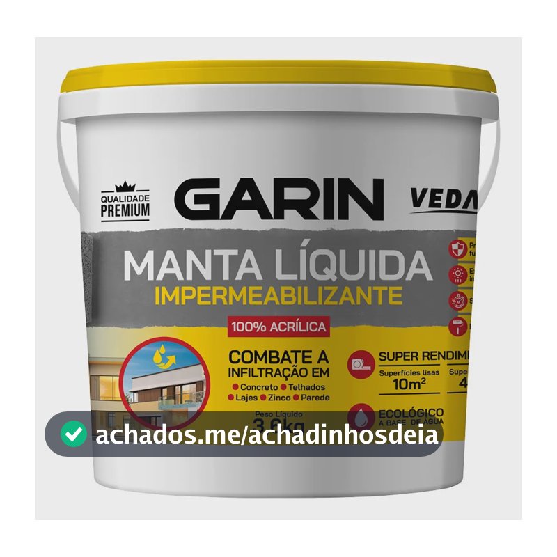 Manta Líquida Emborrachada Impermeabilizante 3,6kg